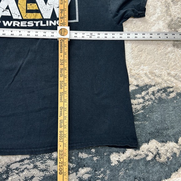 Mens T Shirt Black All Elite Wrestling Professional Graphic Print Sportswear - Picture 4 of 6
